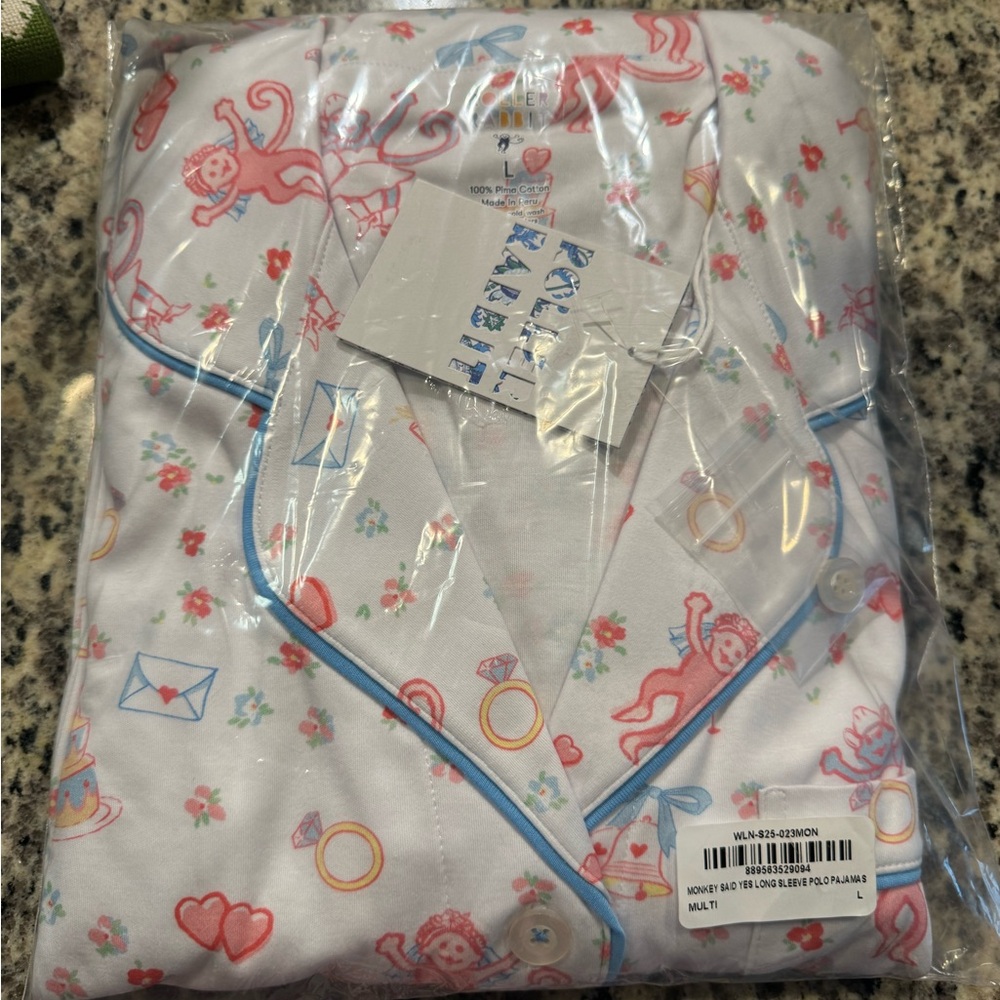 Roller Rabbit White & Pink Bridal Pajama Set! NEVER BEEN WORN!! BRAND NEW!!
